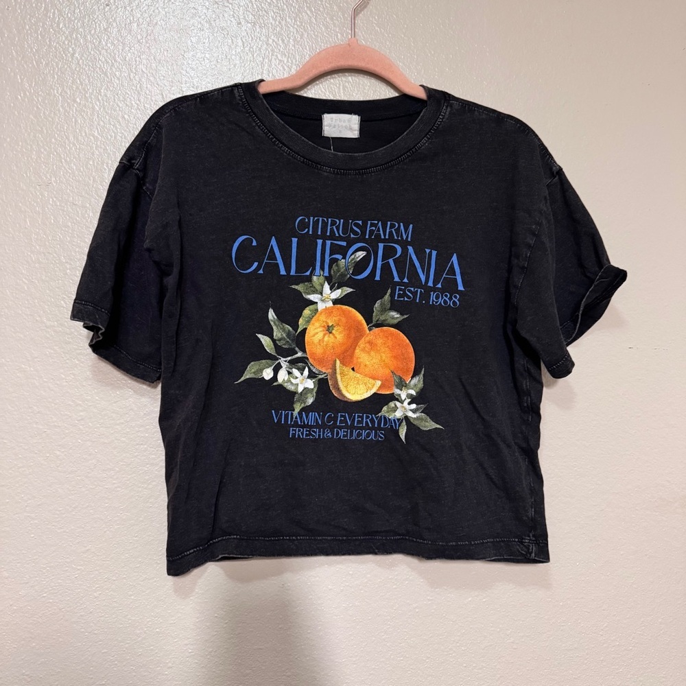 Black Citrus Farm Crop Top